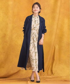 【SALE／65%OFF】DRESS+ レディース コート ガウンコート ロングコート 高見え 厚手 ドレスプラス ジャケット・アウター チェスターコート ベージュ ネイビー パープル グレー ブルー【送料無料】