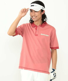 【SALE／50%OFF】BEAMS GOLF ORANGE LABEL BEAMS GOLF ORANGE LABEL / グラデーションロゴ フロントテープポロシャツ ビームス アウトレット トップス ポロシャツ ベージュ レッド ブルー【送料無料】