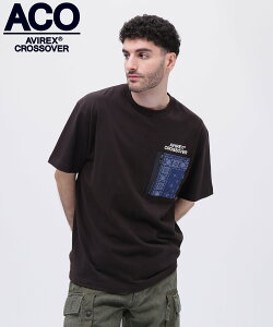 �ySALE�^20%OFF�zAVIREX �sCROSSOVER�tDENIM POCKET T-SHIRT / �N���X�I�[�o�[ �f�j�� �|�P�b�g T�V���c / AVIREX �A���B���b�N�X �g�b�v�X �J�b�g�\�[�ET�V���c �u���b�N �z���C�g �O���[���y���������z