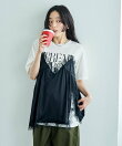 レースキャミ ドッキングTシャツ