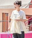 レースキャミ ドッキングTシャツ