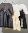 レースキャミ ドッキングTシャツ