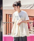 レースキャミ ドッキングTシャツ