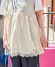 レースキャミ ドッキングTシャツ