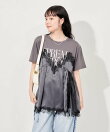 レースキャミ ドッキングTシャツ