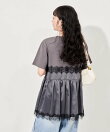 レースキャミ ドッキングTシャツ