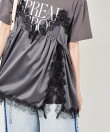 レースキャミ ドッキングTシャツ