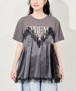 レースキャミ ドッキングTシャツ