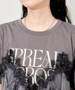 レースキャミ ドッキングTシャツ
