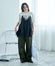 レースキャミ ドッキングTシャツ