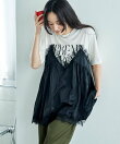 レースキャミ ドッキングTシャツ