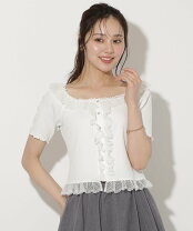 楽天市場】フリル レース（袖の長さ半袖）（Tシャツ・カットソー