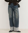 Dual Hem Lace Denim