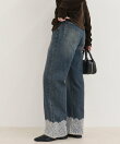 Dual Hem Lace Denim
