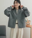 URBAN RESEARCH DOORS 『一部WEB限定カラー』ニットZIPブルゾン アーバンリサーチドアーズ ジャケット・アウター ブル…