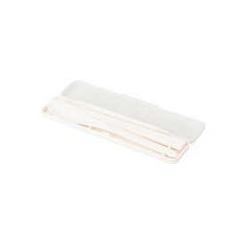 Francfranc ロゴ ランチ箸&スプーン フランフラン 食器・調理器具・キッチン用品 カトラリー ホワイト