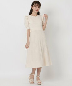 【SALE／60%OFF】WILLSELECTION レースジャガードニットワンピース ウィルセレクション ワンピース・ドレス その他のワンピース・ドレス ベージュ イエロー パープル ブラック【送料無料】