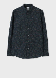 Paul Smith "Outline Floral" �J�W���A���V���c �|�[���E�X�~�X �g�b�v�X �V���c�E�u���E�X �z���C�g �l�C�r�[�y���������z