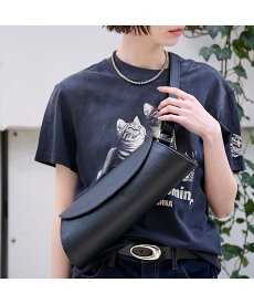 Rouge vif la cle 【AULENTTI/オウレンティ】ワイドフラップ ボディバッグ / ショルダーバ ルージュ・ヴィフ ラクレ バッグ ショルダーバッグ ブラック【送料無料】