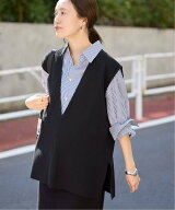 SLOBE IENA 《WEB限定/追加》ダブルフェイスコットンニットベスト スローブ イエナ トップス ベスト・ジ…
