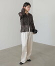 透かし編みニットトップス