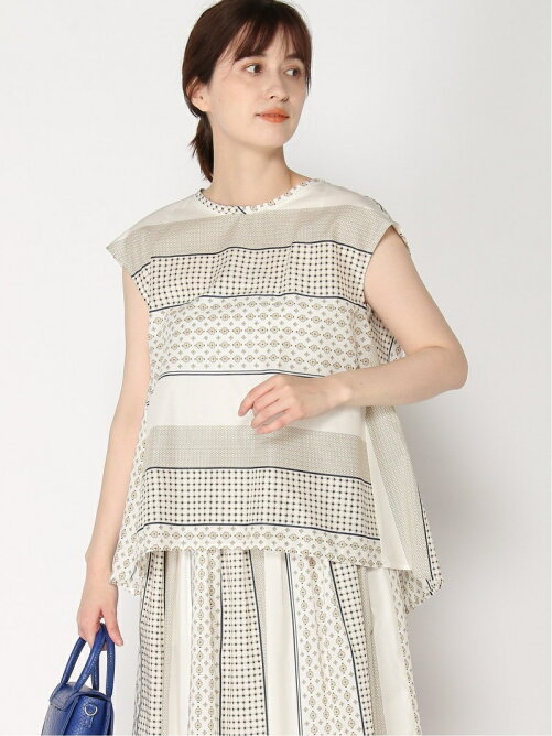 Partisan Grayish パッチワーク風ギャザーブラウス Rakuten Fashion 楽天ファッション 旧楽天ブランドアベニュー Cy1467