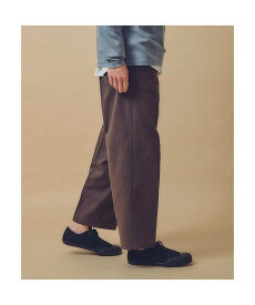 【SALE／40%OFF】ABAHOUSE LASTWORD 1タック コットン ワイドトラウザーズ / ワイドパンツ アバハウス パンツ その他のパンツ グレー ホワイト【送料無料】