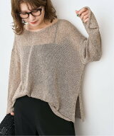 Spick & Span 《新色有り / 追加》リネンミックス2WAYプルオーバー スピックアンドスパン トップス ニッ…