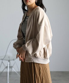 【SALE／38%OFF】mitis mitis/(W)フェイクスウェードスタジャン リラクロ ジャケット・アウター スタジャン・スカジャン ブラウン ベージュ グレー ブラック