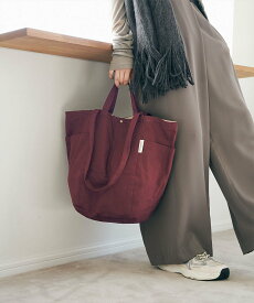marjour 2HANDLE TOTE BAG(23AW) マージュール バッグ トートバッグ レッド ブラウン