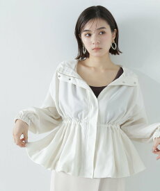 NATURAL BEAUTY BASIC ペプラムバルーンブルゾン 24SS ナチュラルビューティベーシック ジャケット・アウター ブルゾン・ジャンパー ホワイト ブラック ベージュ【送料無料】