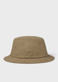 Paul Smith ランダムロゴ バケットハット ポール・スミス 帽子 その他の帽子 ブラック ベージュ カーキグリーン【送料無料】