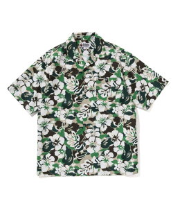 A BATHING APE ABC RESORT CAMO OPEN COLLAR SS SHIRT A xCVO GCv gbvX VcEuEX O[yz