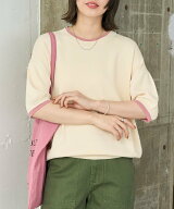 【SALE／10%OFF】FREAK'S STORE 限定展開 クールタッチ 配色 レイヤード 半袖 ニット プルオーバー フリ…