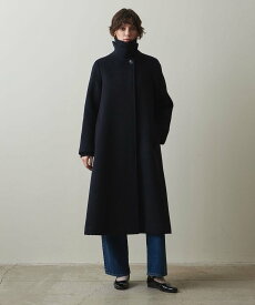 Steven Alan ＜Steven Alan＞ウール ビーバー テント コート ビューティー＆ユース　ユナイテッドアローズ ジャケット・アウター ステンカラーコート ネイビー ベージュ【送料無料】