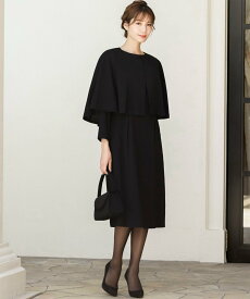 【SALE／36%OFF】Flolia ケープ・ワンピースの2点セットアップブラックフォーマルスーツ【洗える】 ガール スーツ・フォーマル セットアップスーツ ブラック【送料無料】