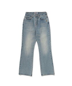 A BATHING APE A BATHING APE LOGO BOOTCUT DENIM PANTS �A �x�C�V���O �G�C�v �p���c �W�[���Y�E�f�j���p���c �l�C�r�[�y���������z