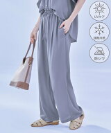 【SALE／20%OFF】ROPE' PICNIC 【ちゃんと+かわいい保証】ジョグ イージー ワイド パンツ UVケア 防シワ …