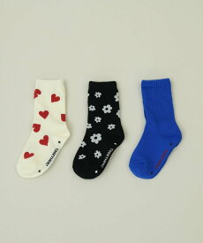 pairmanon 【3足セット】アソートデザイン 無地&柄 ソックス ペアマノン 靴下・レッグウェア 靴下 ブルー パープル グリーン レッド