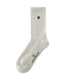 A BATHING APE APE HEAD ONE POINT SOCKS M ア ベイシング エイプ 靴下・レッグウェア 靴下 ベージュ ブラック グレー ネイビー グリーン ホワイト