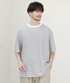 【SALE／35%OFF】SPU ハイポンチセミルーズ半袖カットソー カジュアル トップス カットソー・Tシャツ レッド ブラック ベージュ グレー ブルー ホワイト