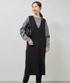 ROPE' PICNIC ニットジャンパースカート/着丈が選べる・リンクコーデ ロペピクニック ワンピース・ドレス ジャンパースカート グレー ブラック ブラウン【送料無料】