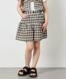 a.v.v [120-160][ママとお揃いコーデが叶う]ギャザーキュロット アー・ヴェ・ヴェ パンツ その他のパンツ ベージュ ブラック【送料無料】