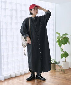 RED KAP 別注 リヨセルデニム ノーカラー シャツワンピース フリークスストア ワンピース・ドレス シャツワンピース グレー ブルー ネイビー【送料無料】