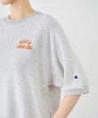 【Champion/チャンピオン別注】アソートロゴボートネックハーフスリーブスウェットプルオーバー