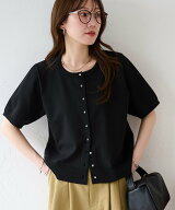 Discoat ライトスポンディッシュクリアボタン半袖カーディガン《WEB限定カラーあり》 ディスコート トッ…