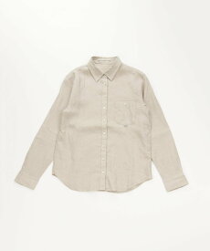 【SALE／30%OFF】Mademoiselle NON NON リネンソフト仕上げシャツ マドモアゼルノンノン トップス シャツ・ブラウス ベージュ ブラウン ピンク【送料無料】