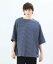 【SALE／20%OFF】Bshop ORCIVAL ｜ コットンロード ワイドTシャツ MEN ビショップ トップス カットソー・Tシャツ ネイビー ブラック【送料無料】