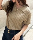 【SALE／24%OFF】Ranan Ranan/(W)＜U.S.P＞ 半袖襟付きニット ラナン トップス ニット グレー ブルー ネイビー ホワイ…