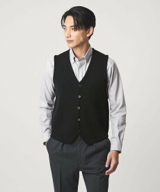 【SALE／40%OFF】UNITED ARROWS green label relaxing ＜gim＞25F H/MLN ニット ジレ ベスト -ウォッシャブル- ユナイテッドアローズ グリーンレーベルリラクシング トップス ベスト・ジレ グレー ブラック【送料無料】